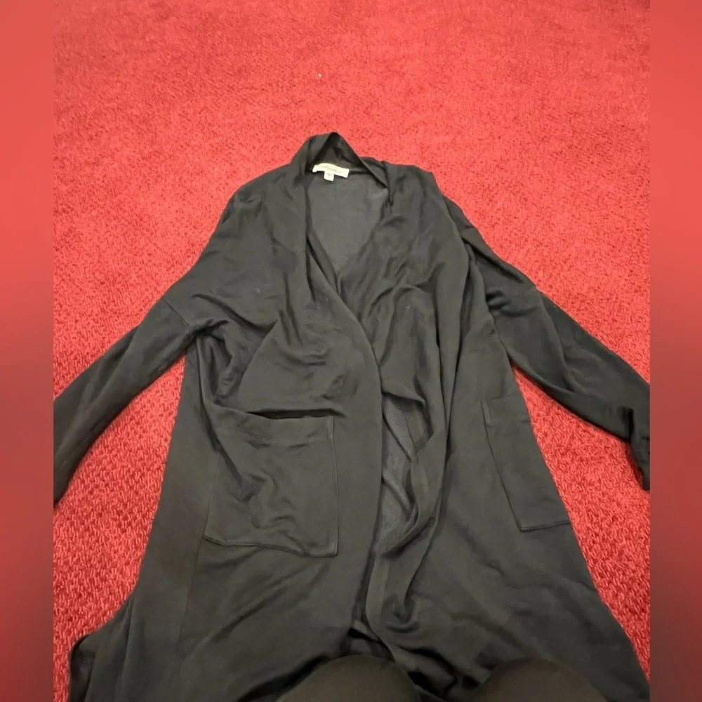 Karen by Karen Kane open front layered cardigan jacket  with pockets - Picture 4 of 16